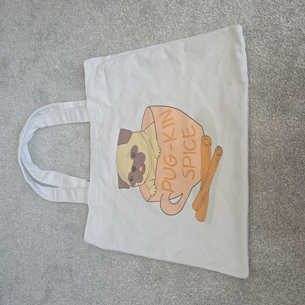 Pug-Kin‎ Spice Canvas Tote Bag